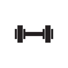 dumbbell on white background icon illustration