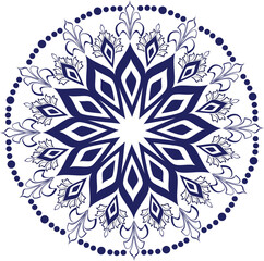 Blue Mandala Color Page for Adult