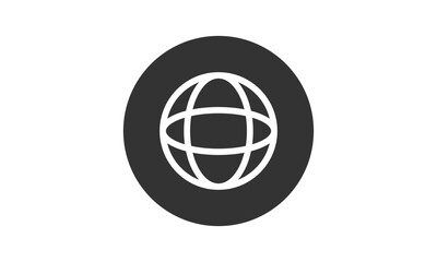 circle globe logo icon vector