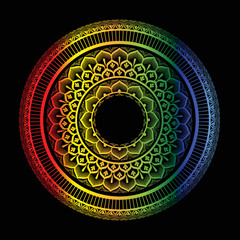 Flower Rainbow Color page for Adult