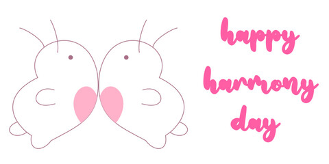 Lovely character celebrating on Harmony Day event.