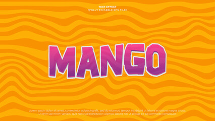 Mango 3D Text Effect Summertime