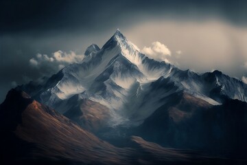 Clouds over high mountains