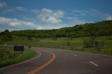 landscape and road on the trip