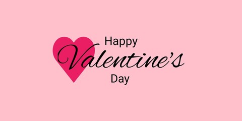 Valentines day background with heart pattern and typography of happy valentines day text .