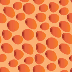 Peach-colored stones vector drawing on a peach background. Ideal for use in design projects such as invitations, posters, and social media posts.
