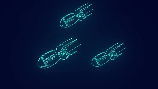 ddos attack launched to disrupt the website services cyber attack by hackers animation