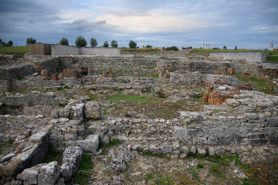 Ruins of the old Roman city of Conimbriga in Portugal 