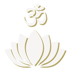 lotus flower with Om symbol