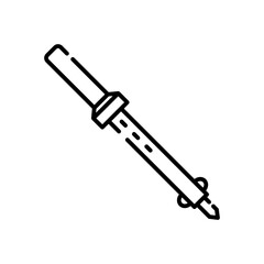 soldering iron line icon