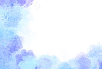 背景素材_水彩テクスチャ_青