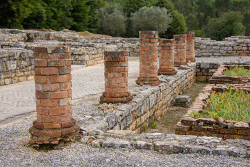 Ruins of the old Roman city of Conimbriga in Portugal