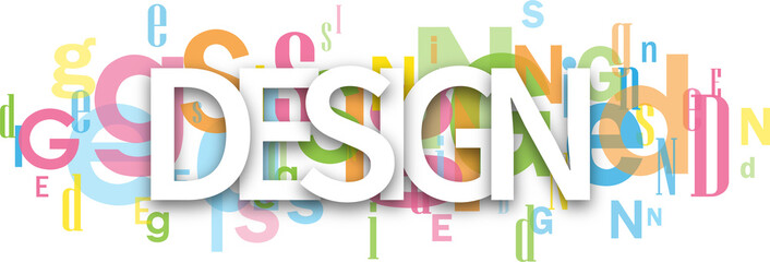 DESIGN colorful typography banner