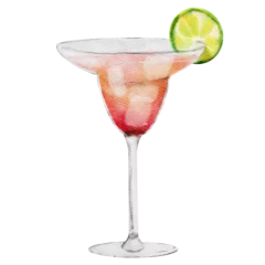 Foto op Plexiglas cocktail watercolor alcohol drink © baddesigner