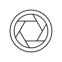 lens icon. outline icon