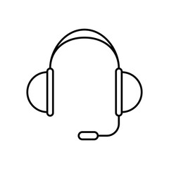 headset icon. outline icon