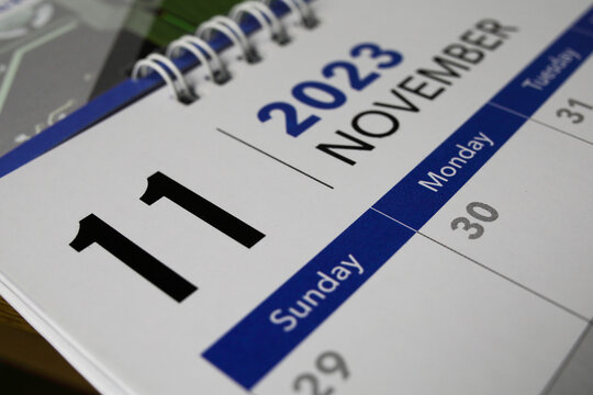 The 11 NOVEMBER and days of the year 2023 on calendar