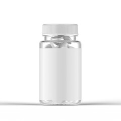 Frosted Glass Pills Bottle 