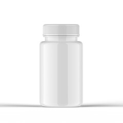 Glossy Pills Bottle 3d Rendering
