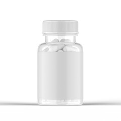 Clear Plastic Pill Bottle
