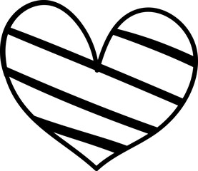 Doodle heart illustration