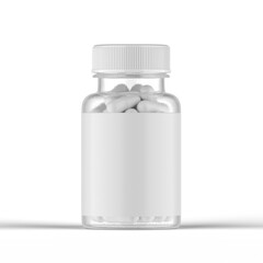 Frosted Glass Pills Bottle 