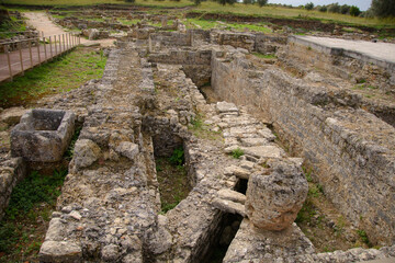 Ruins of the old Roman city of Conimbriga in Portugal