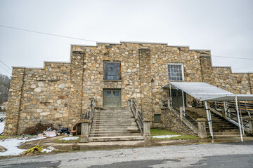 country barn in winter