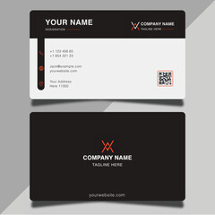 Creative black and white business card professional design 