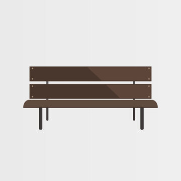 Wooden picnic table with long benches vector  illustration. Camping, garden or park wood furniture with seat for barbecue.