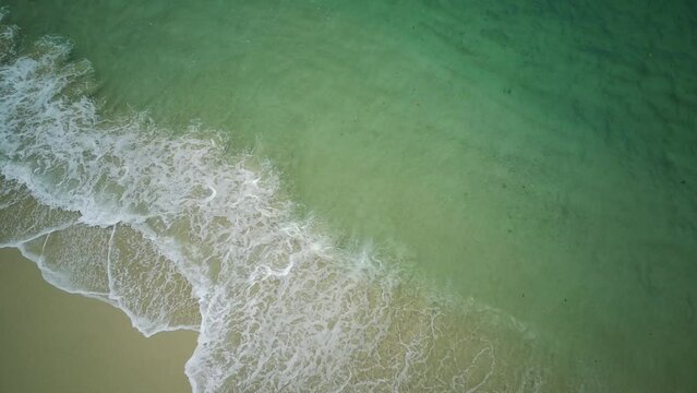 Flying over Teluk Ijo or Green Bay in Banyuwangi. east java