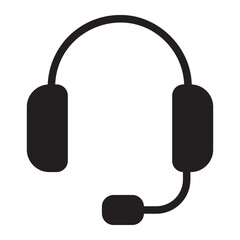 headphones glyph icon