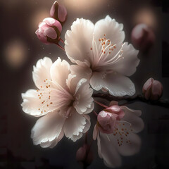 Obraz na płótnie Canvas Abstract Cherry Blossom, AI Generated