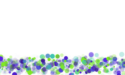Various shades of purple and green isolated round dots graphic design element overlay
