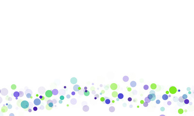 Various shades of purple and green isolated round dots graphic design element overlay
