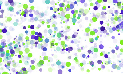 Various shades of purple and green isolated round dots graphic design element overlay
