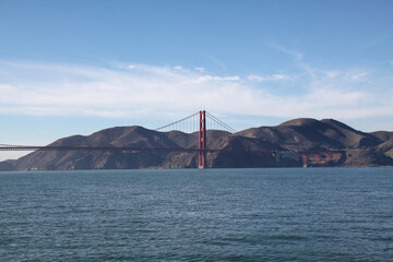 Fototapeta premium View of famous landmark the Golden Gate Bridge . San Francisco, California, USA