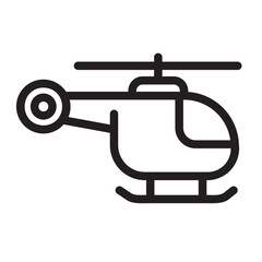 helicopter line icon
