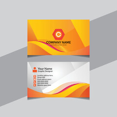 Vector clean style modern business card template
