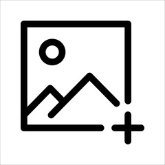 Add picture icon. Upload image. Digital photos. user interface element for app and web. vector illustration on white background