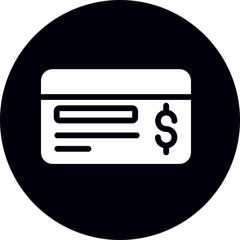 cheque glyph icon