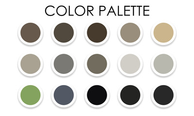 Fashionable color palette. Color swatches. Vector illustration