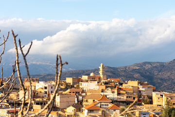 Top view of a small village in B&eacute;ja&iuml;a city. Heritage architecture. 