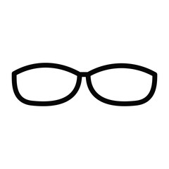 Fototapeta premium Glasses line icon isolated on white background. Black flat thin icon on modern outline style. Linear symbol and editable stroke. Simple and pixel perfect stroke vector illustration.
