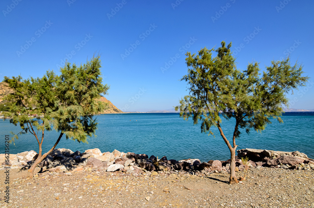 Wall mural landscape of the beautiful coastline in crete