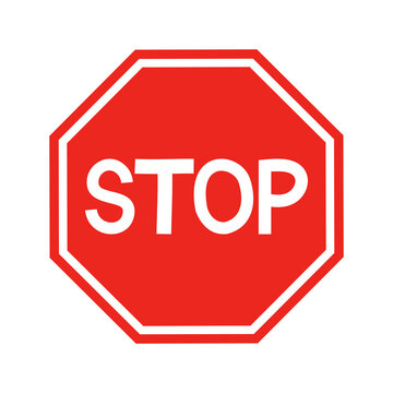 Stop Sign isolate on transparent background.