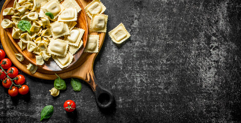 Ravioli and Dumpling raw.