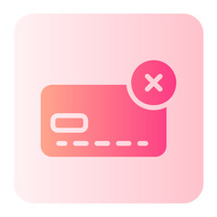 no credit card gradient icon