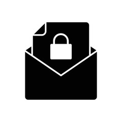 Secure Mail icon design. secret mail vector. isolated on white background