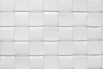 White weave leather texture pattern background